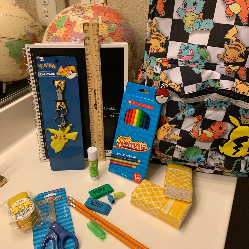 NWT Pokémon backpack, school supplies